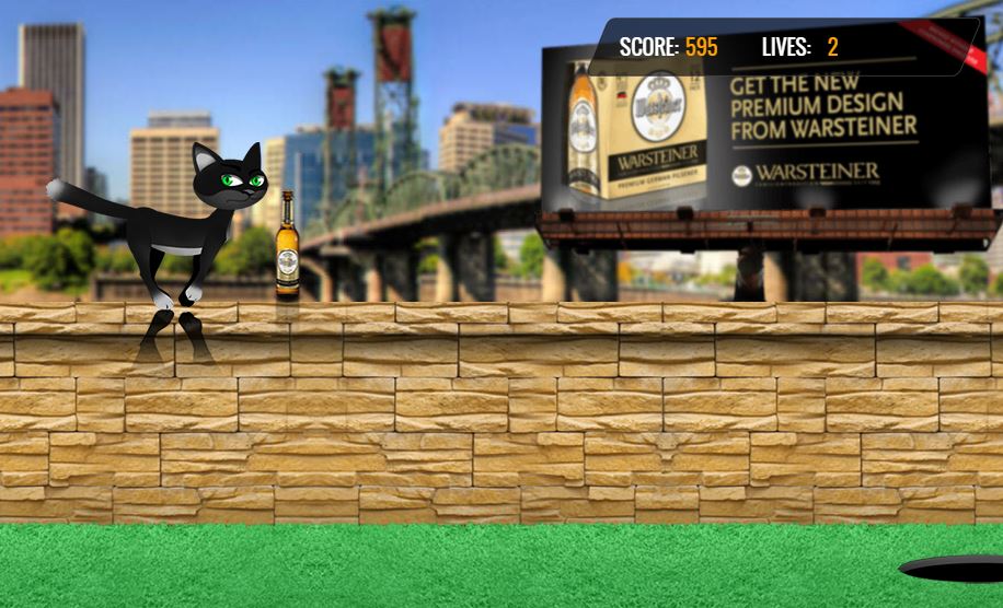 A screenshot from the Warsteiner game Pilsener Pursuit developed by THAT Agency Pilsener Pursuit