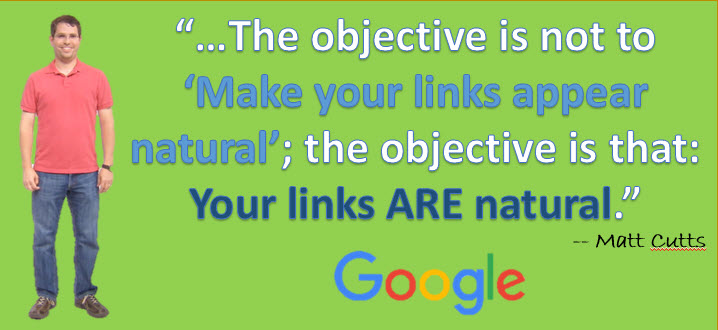 Natural Link Building | Matt Cutts Quote