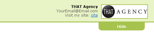The slider set to the "On" position | THAT Agency can be seen Slider in the "On" Position