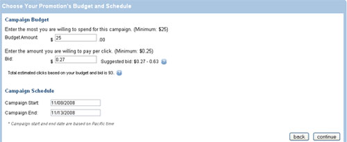 Set campaign budget