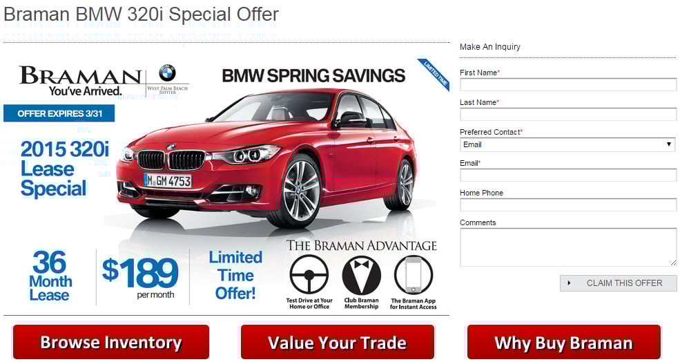 BMW 320i Specials Page - Desktop Version