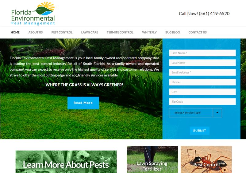 Florida Environmental Pest Management, a leading South Florida pest control company, recently hired THAT Agency to design, develop & market its new website. Florida Environmental Website