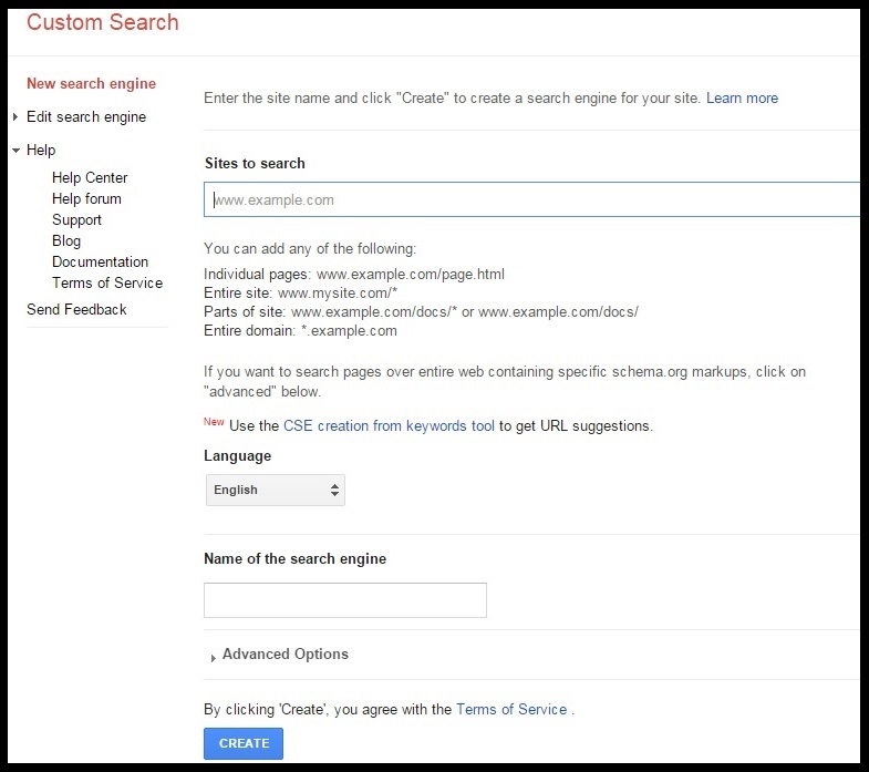 google custom search seo