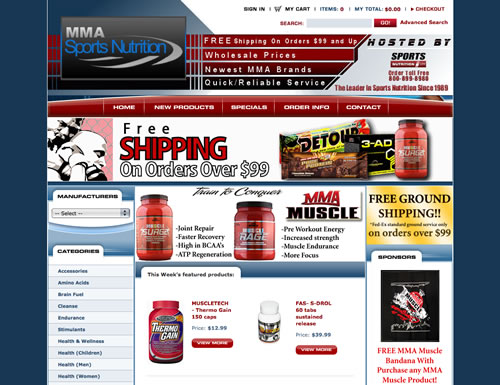 Sports Nutrition Web Design and Development CMS/Ecommerce