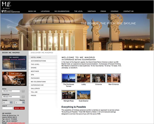 ME Madrid Website Design