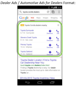 Google's New Dealer Ad Format The New Automotive Ads for Dealers format for dealerships