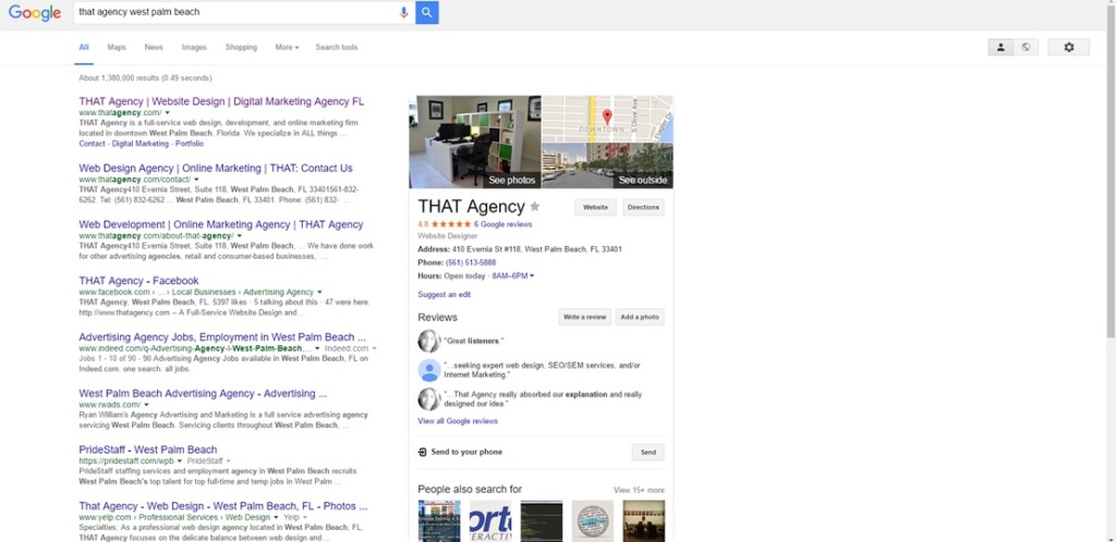 THAT Agency Knowledge Graph in SERPs New Knowledge Graph SERPs | THAT Agency WPB