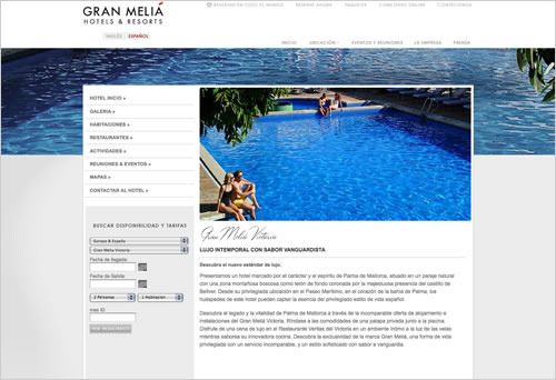 Gran Melia Victoria Hotel Web Design