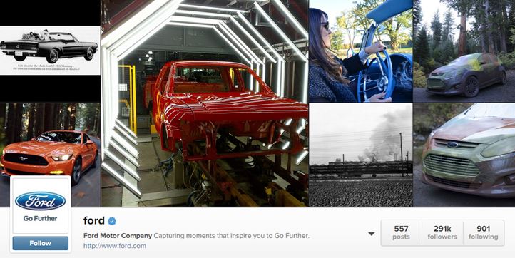 How to leverage Instagram for your brand. Ford Instagram