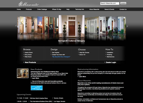 Masonite web design