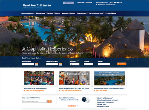 Melia Puerto Vallarta Website Design and Development