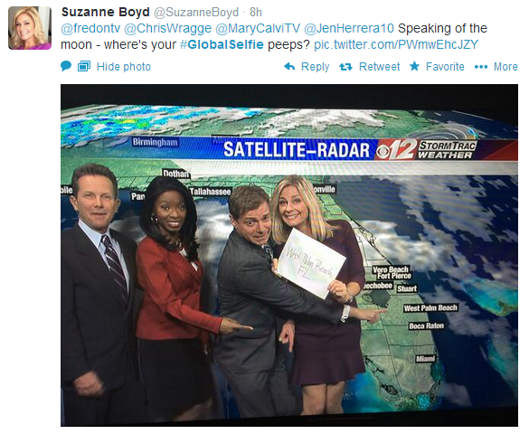 Have to support our local news team pointing to West Palm Beach!