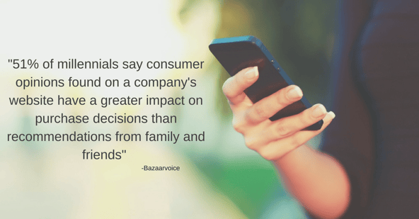 -51 of millennials say consumer opinions found on a company's website have a greater impact on purchase decisions than recommendations from family and friends-.png