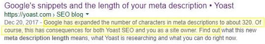 Meta Description Length Increase