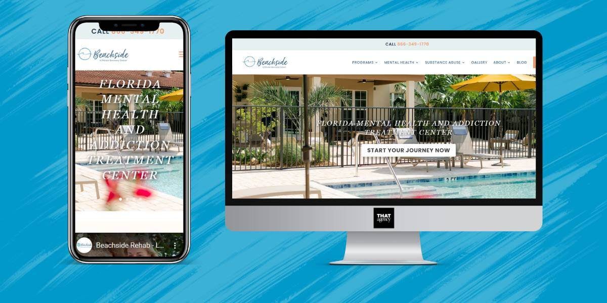 Beachside Rehab mobile and desktop view