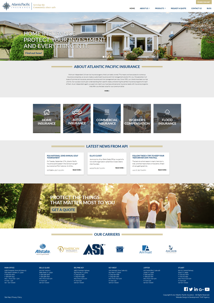 Atlantic Pacific Insurance Website Redesign Case Study