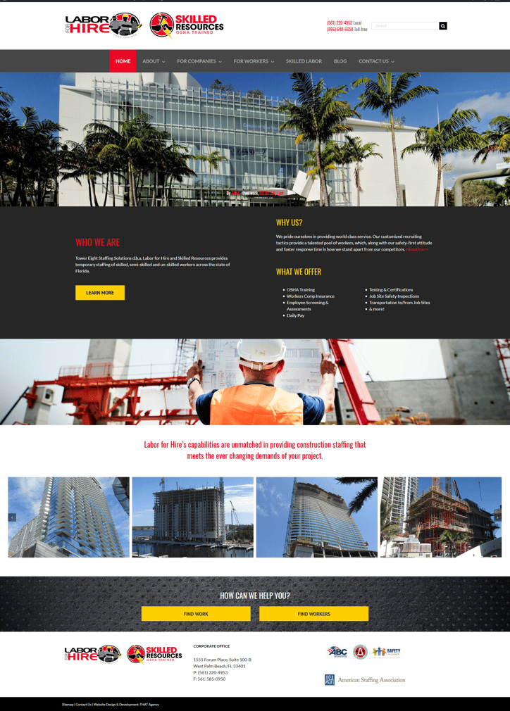 Labor For Hire New Website Redesign Case Study Labor For Hire New Website Redesign Case Study