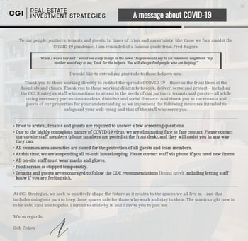 A message about COVID-19