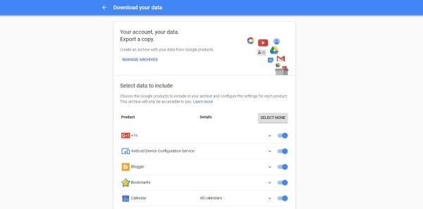 does google photos takeout only download albums