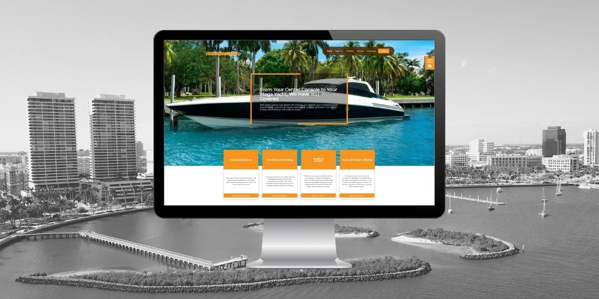 A new marine industry website design by THAT Agency of West Palm Beach, Florida