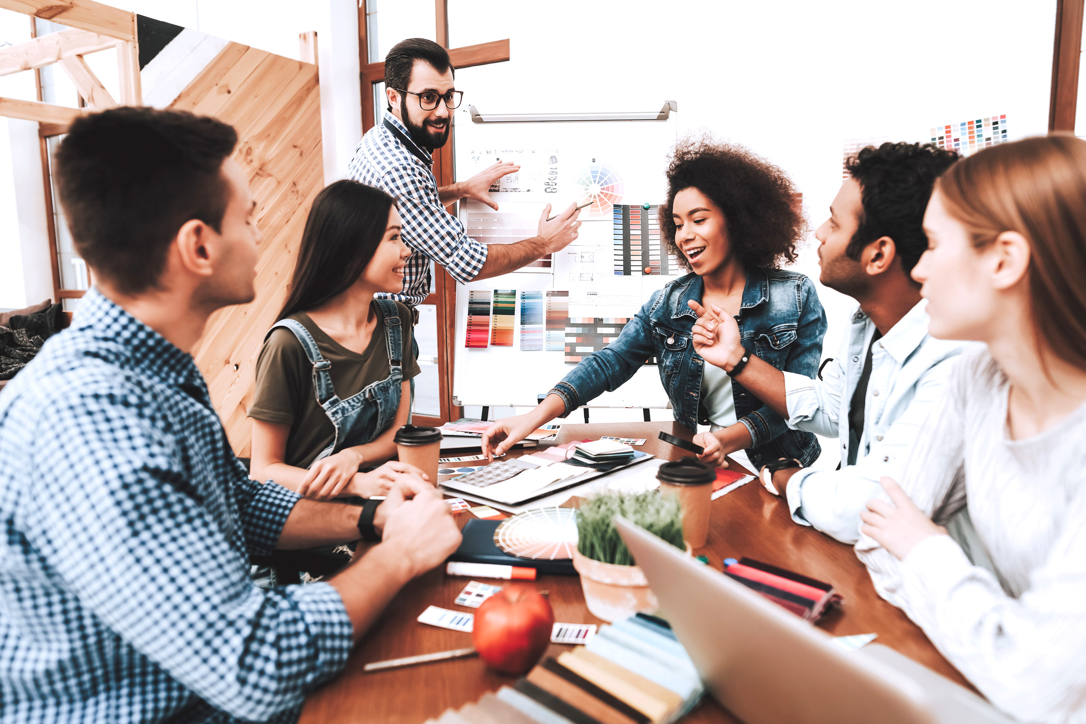 Employee Discussion in a Meeting