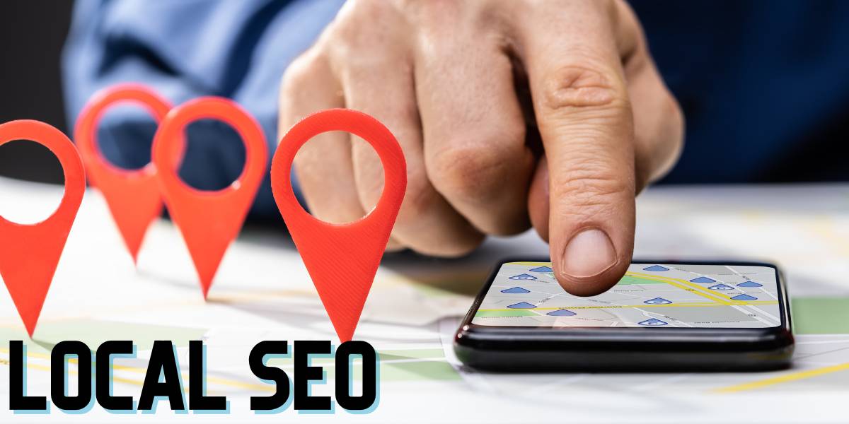 Local Search Engine Optimization Service displaying Location-Based Marketing at the touch of a mans finger.