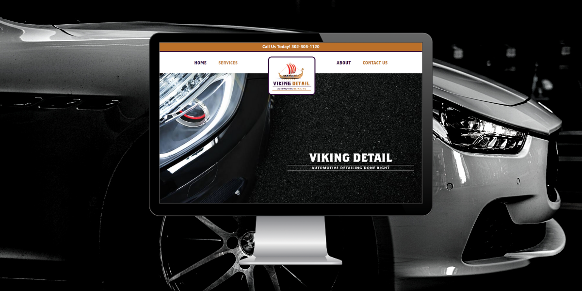 The auto detailing website design for Viking Detail