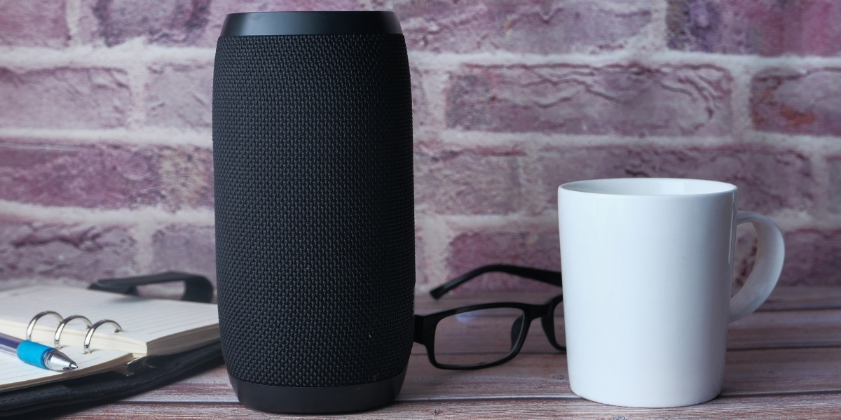 An Amazon Echo smart device ready to conduct voice search for business